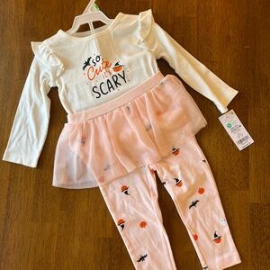 Carter's White and Pink Halloween Outfit